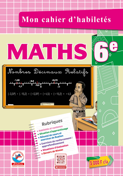 6ème Mon Cahier d'Habiletés MATHS - JD Editions