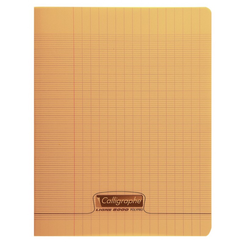 Cahier Polypro 96p 17x22 (petit format) Orange Calligraphe/Conquérant