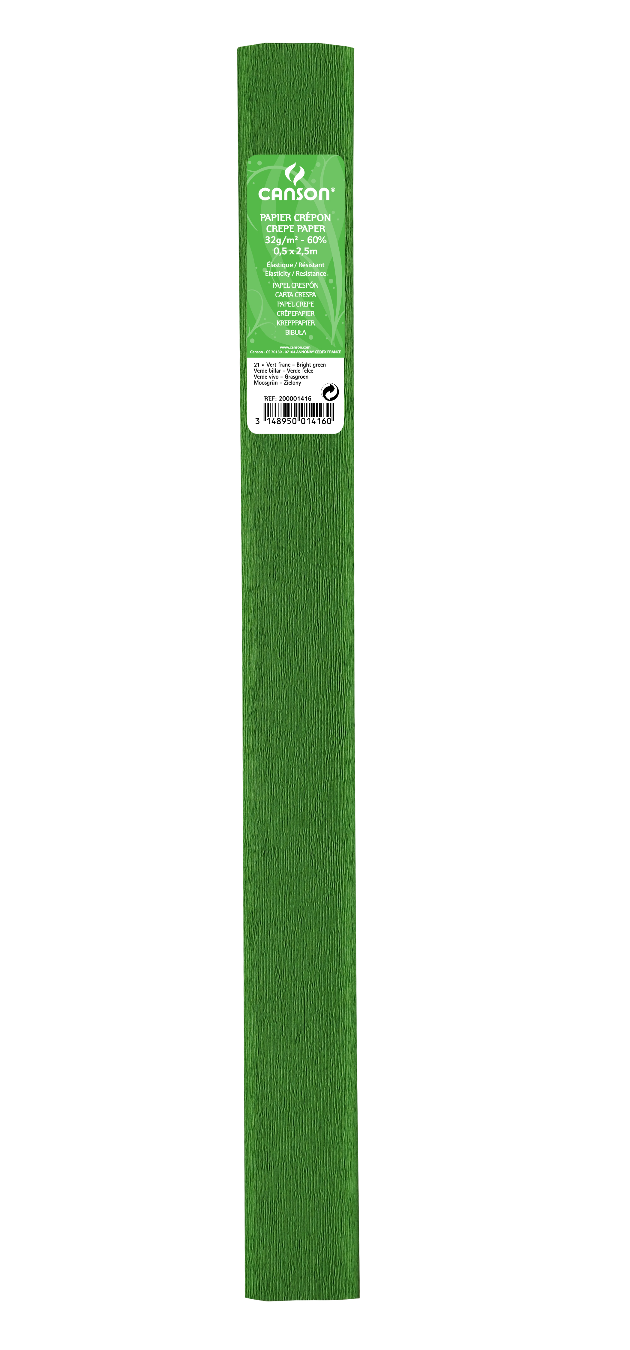 Rouleau de papier crépon Vert - Canson