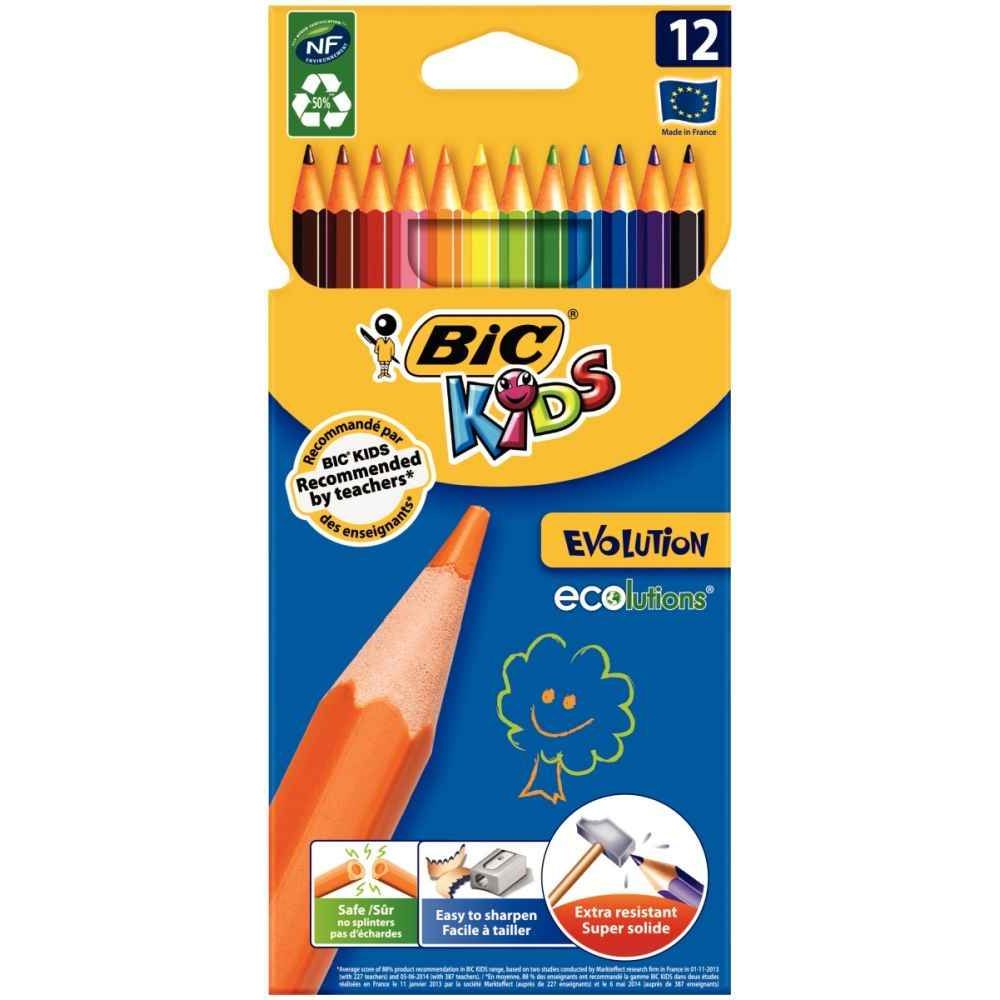 Crayons de couleur long tropicolor (Paquet de 12)