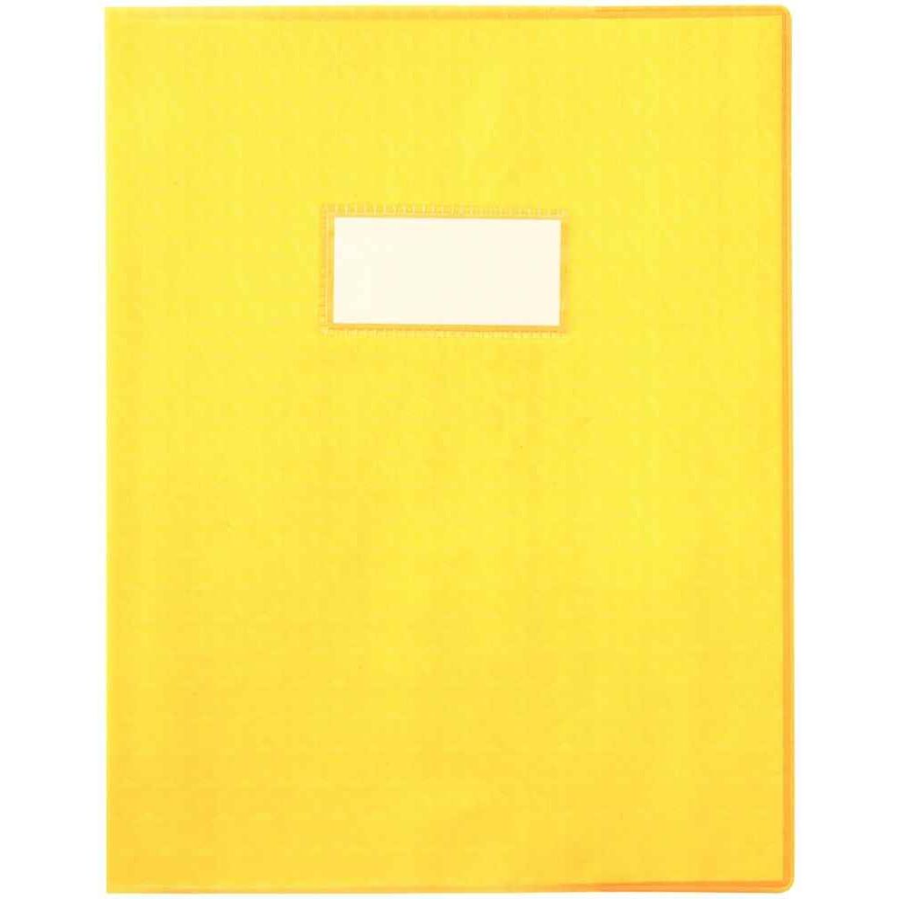 Protège cahier renforcé jaune 17x22 Petit format