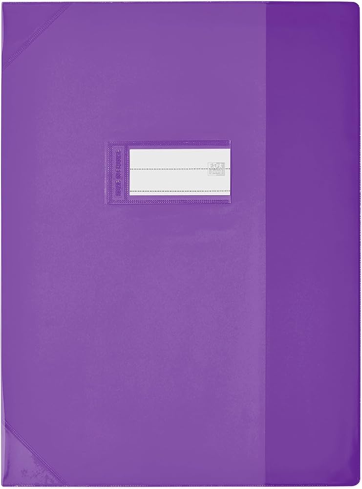 Protège cahier renforcé violet 17x22 Petit format