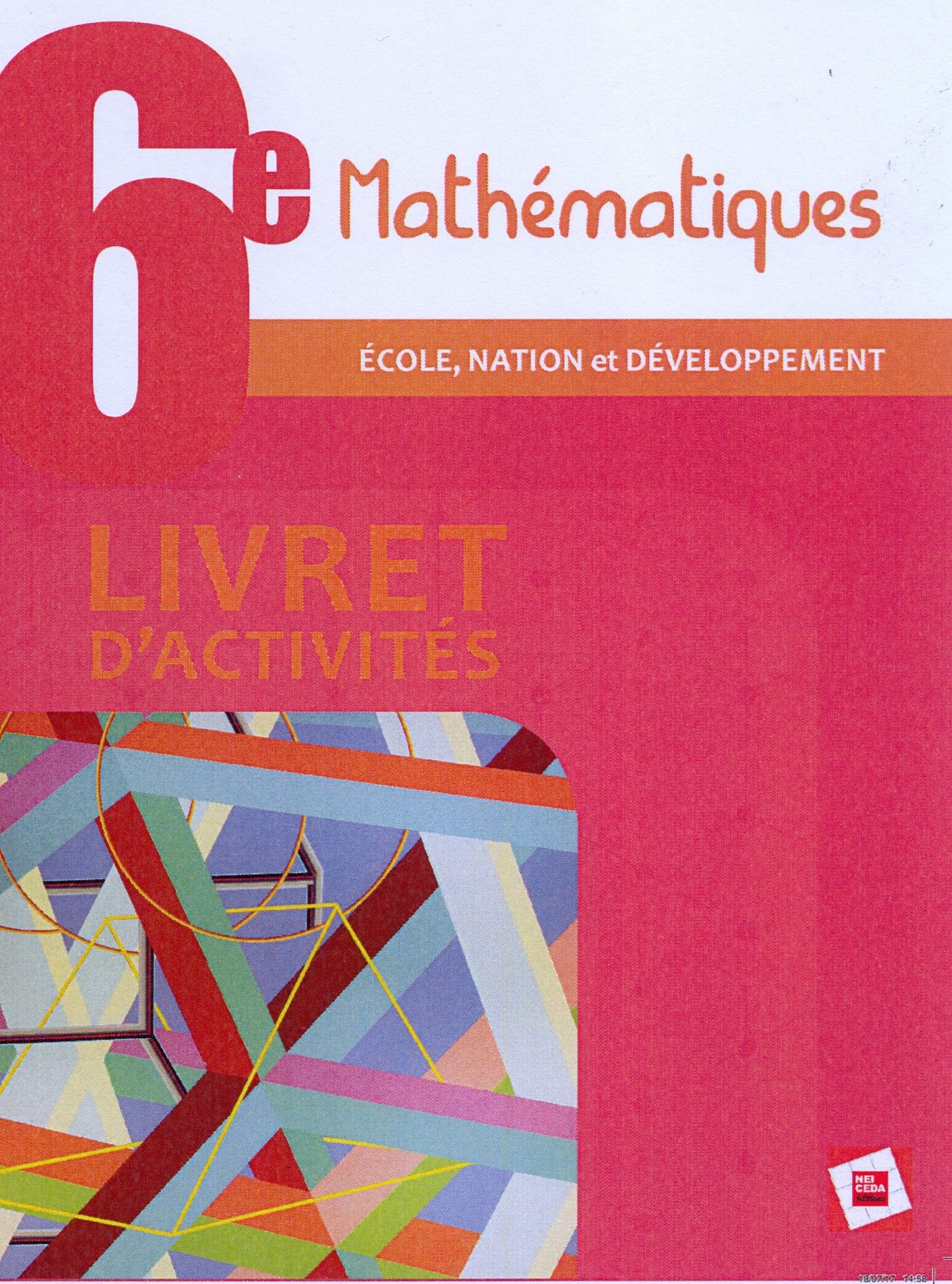 6ème Livret d'activités Mathématiques (Ecole Nation et Développement)