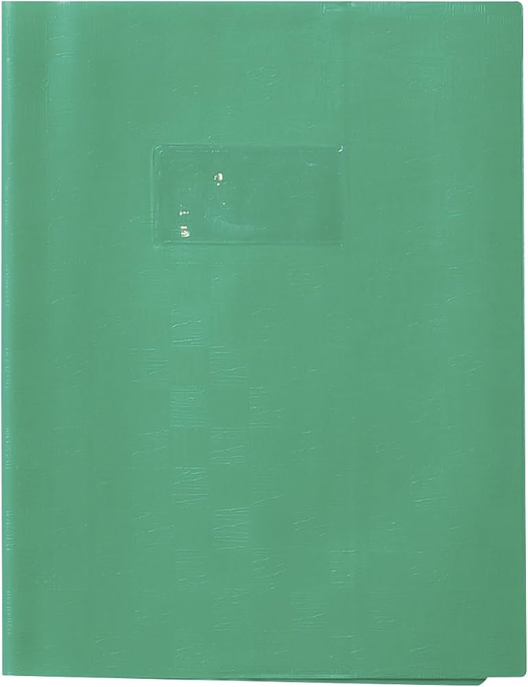 Protège cahier renforcé vert 17x22 Petit format