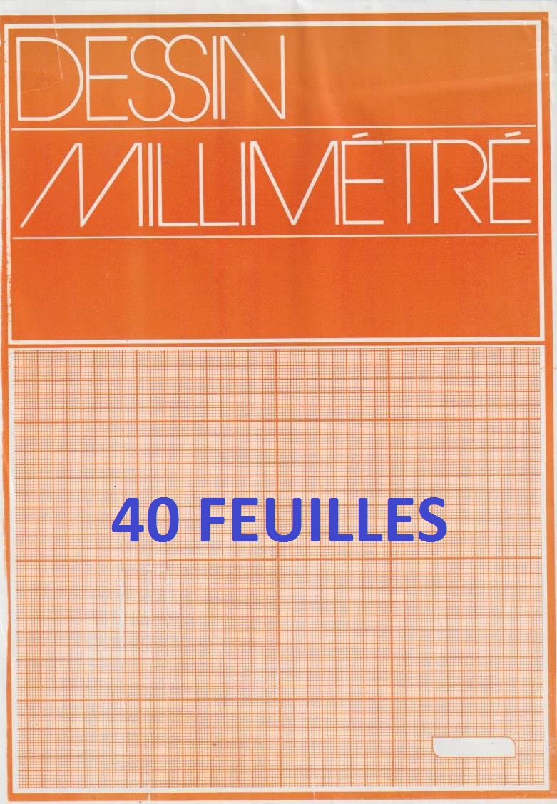 Papier milimétré 40 feuilles