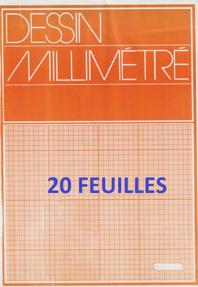 Papier milimétré 20 feuilles