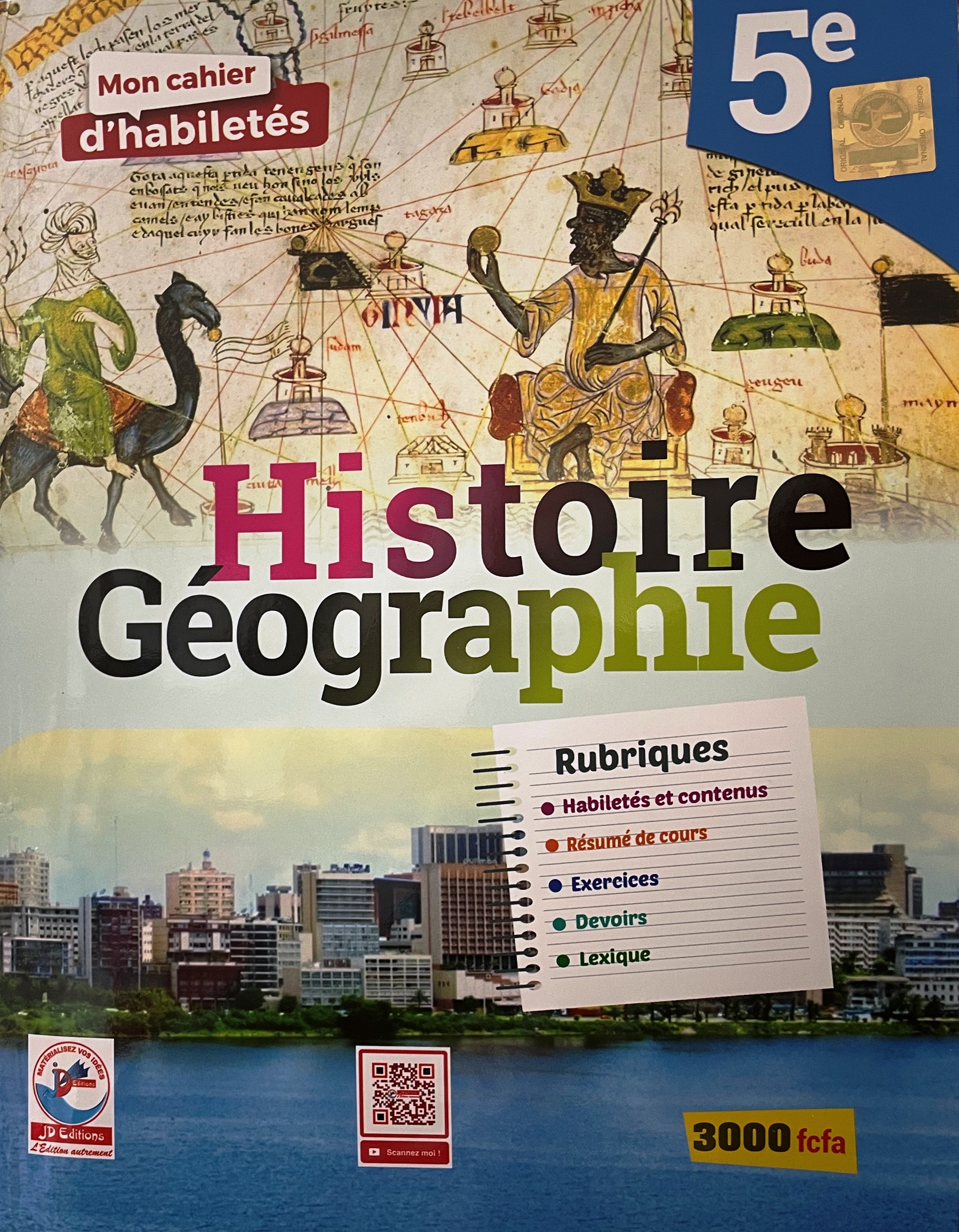 5ème Mon Cahier d'Habiletés Histoire Géographique - JD Editions